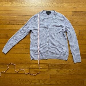 Brooks Brothers Men's Light Gray Cardigan Sweater